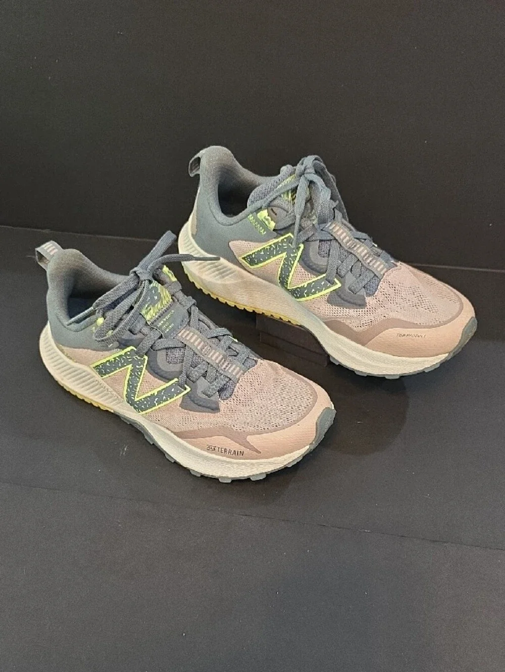 New Balance Nitrel V4 Women's Pink, Gray & Neon Trail Running Shoes Size 7.5